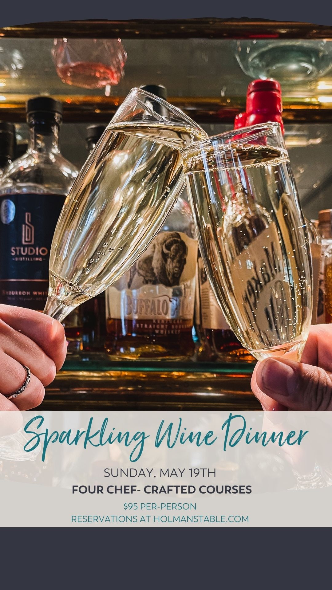 Sparkling Wine Dinner, May 19th, 2024